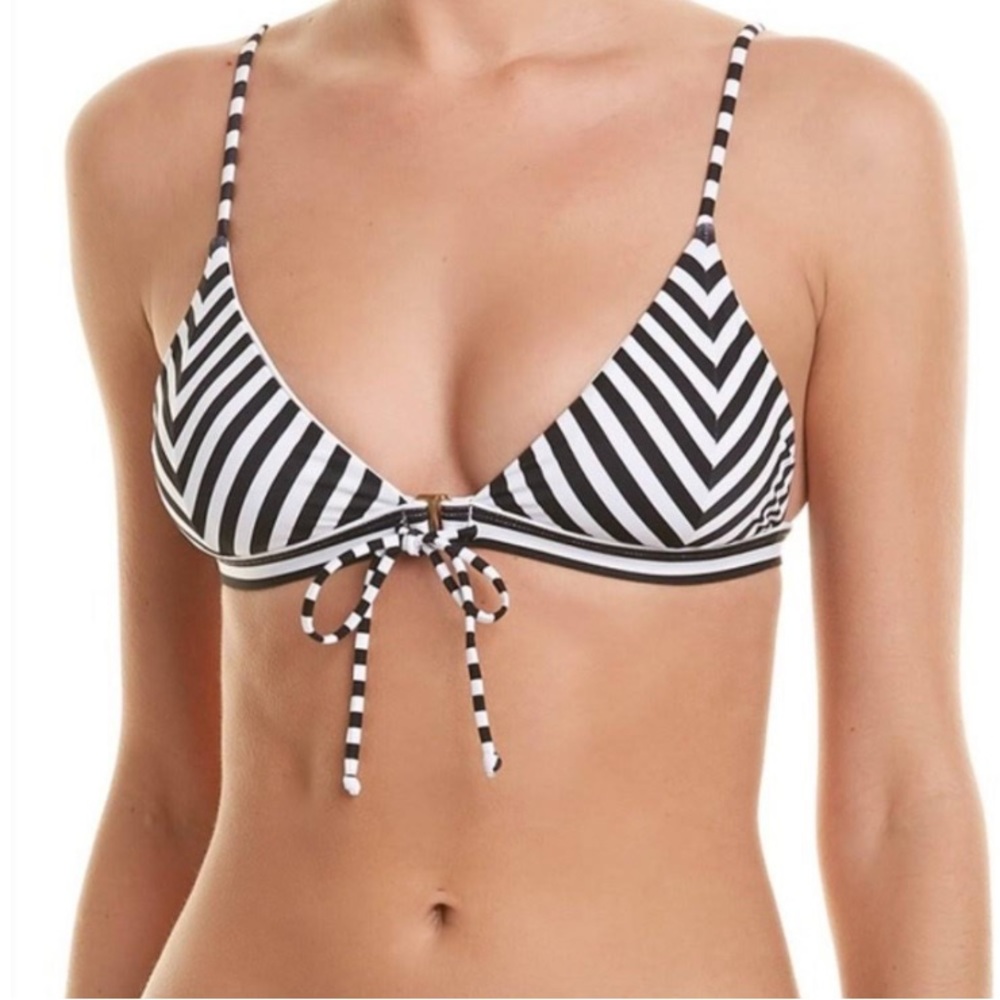 l*space Domino Stripe Greenhouse Bikini Top